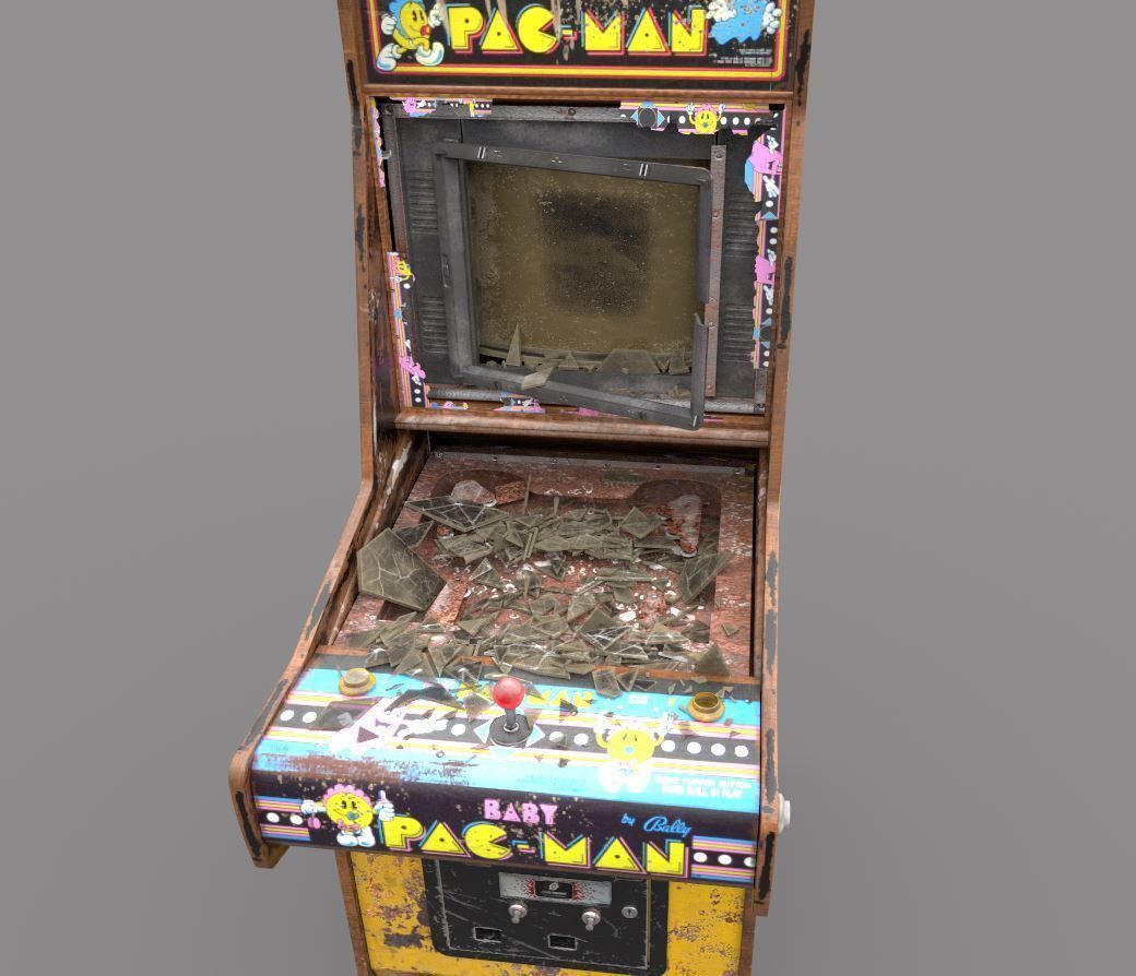 Old Arcade Machine 3D model_1