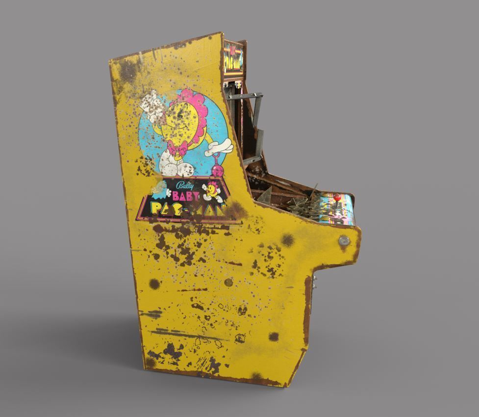 Old Arcade Machine 3D model_12