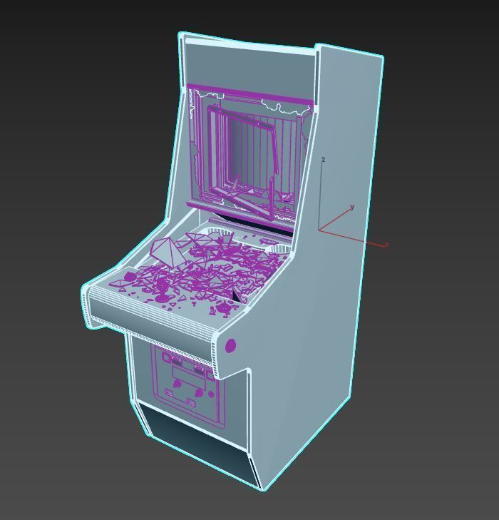 Old Arcade Machine 3D model_15