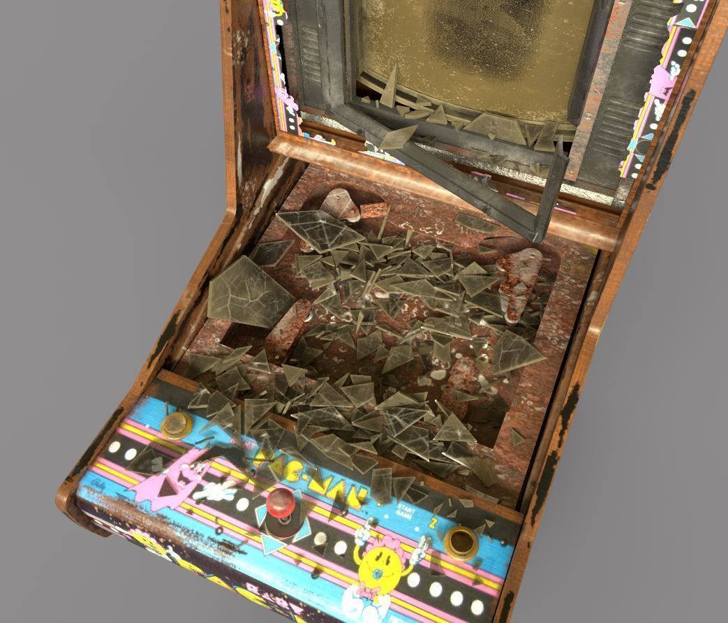 Old Arcade Machine 3D model_9