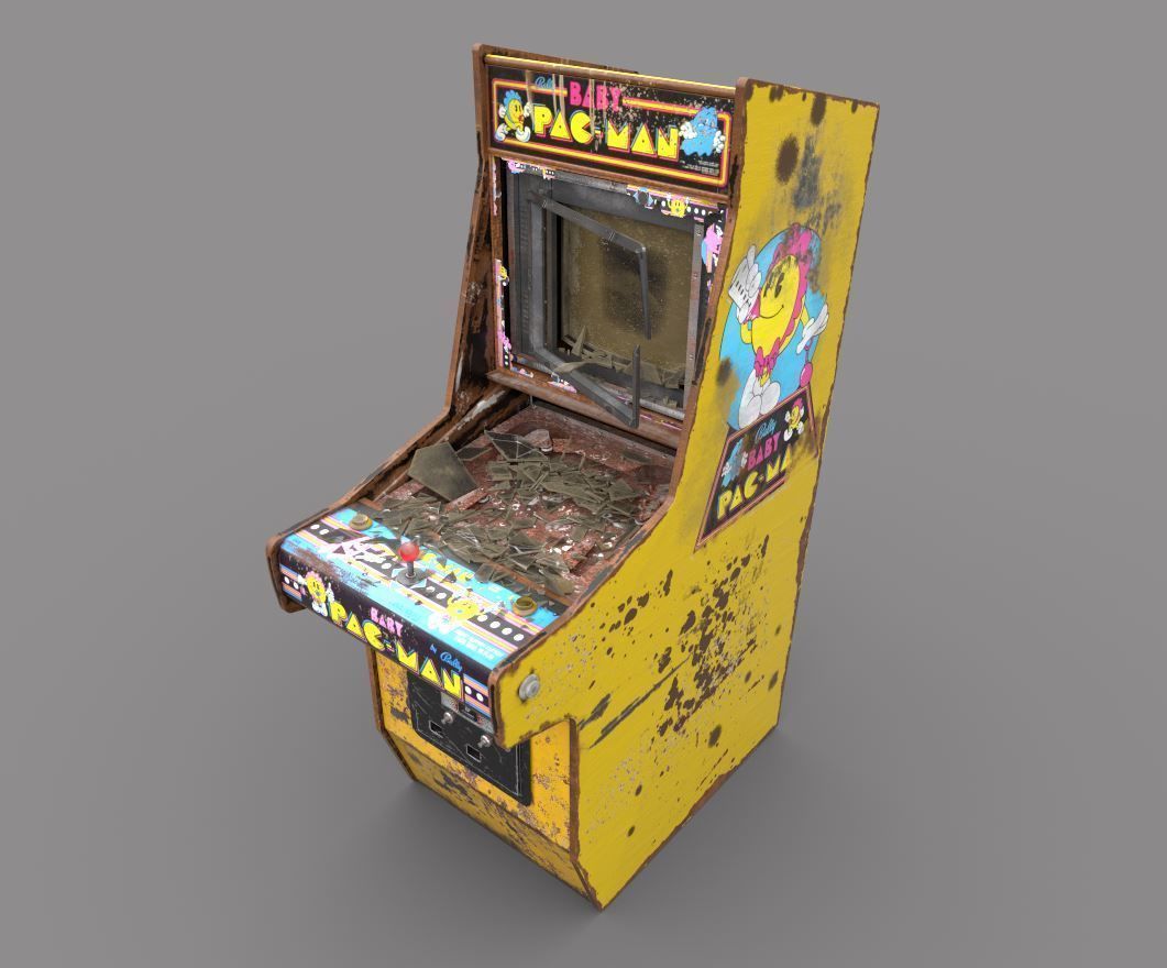 Old Arcade Machine 3D model_2