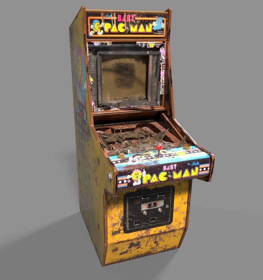 Old Arcade Machine 3D model_14