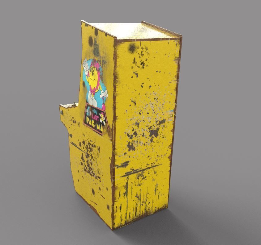 Old Arcade Machine 3D model_11