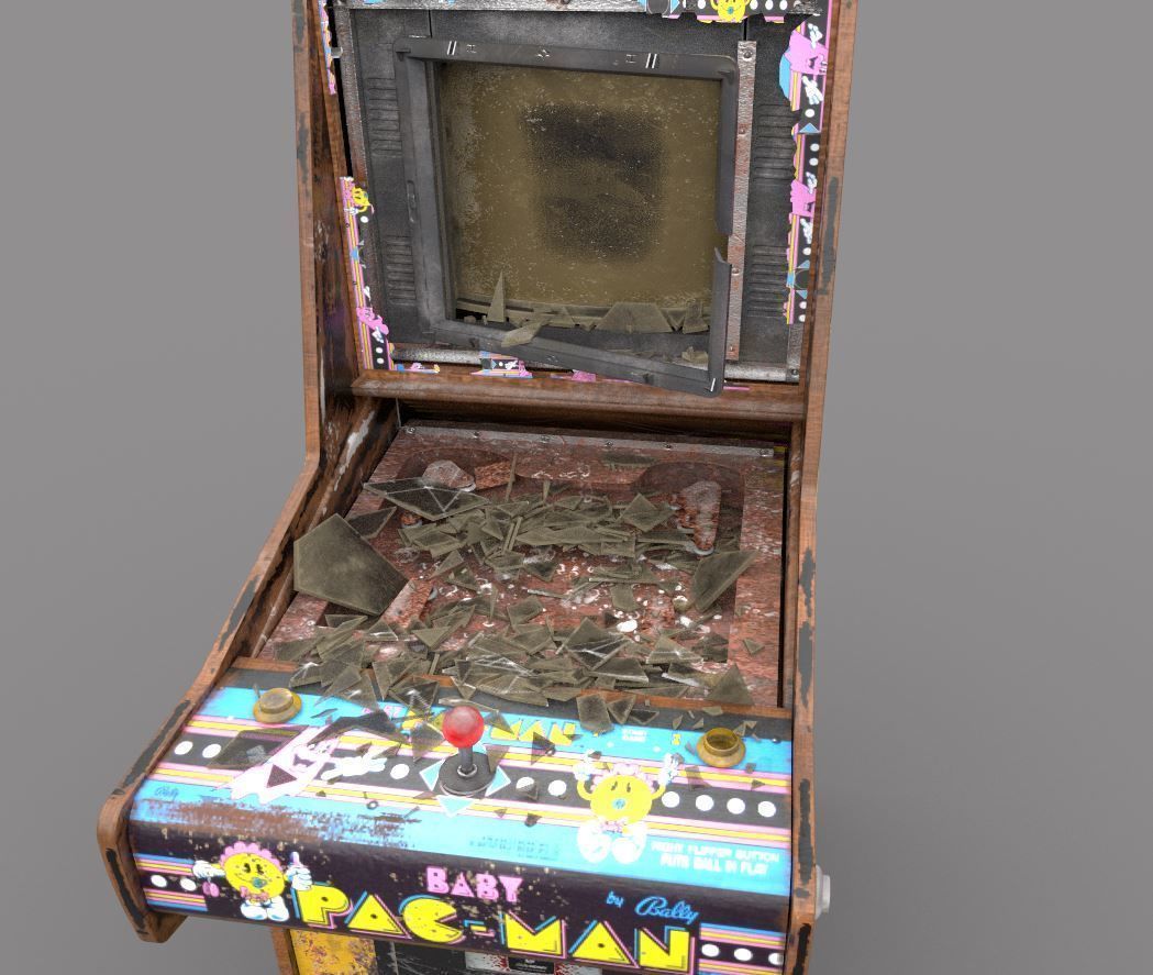 Old Arcade Machine 3D model_8