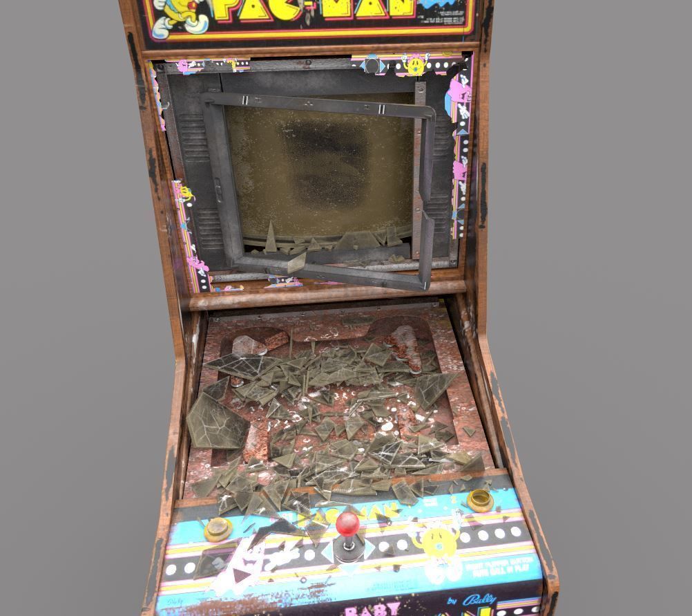 Old Arcade Machine 3D model_6