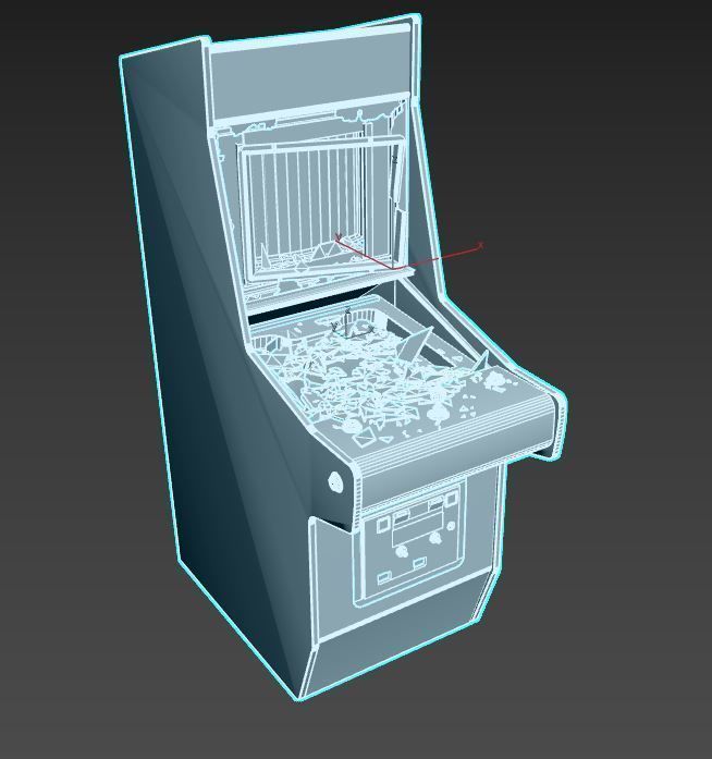 Old Arcade Machine 3D model_17