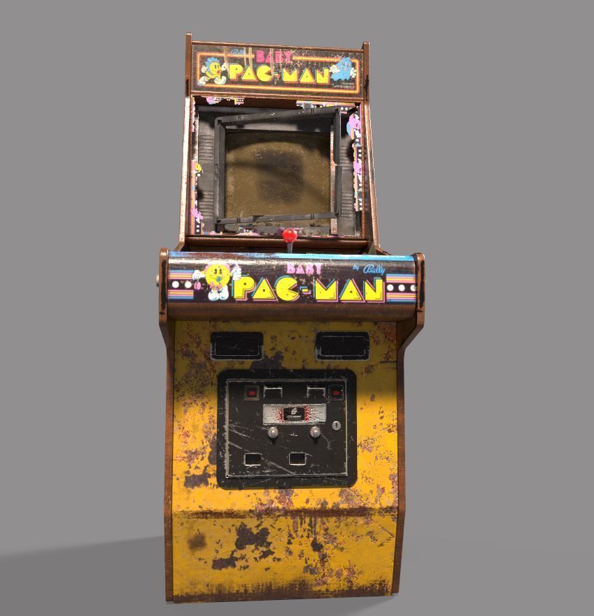 Old Arcade Machine 3D model_3