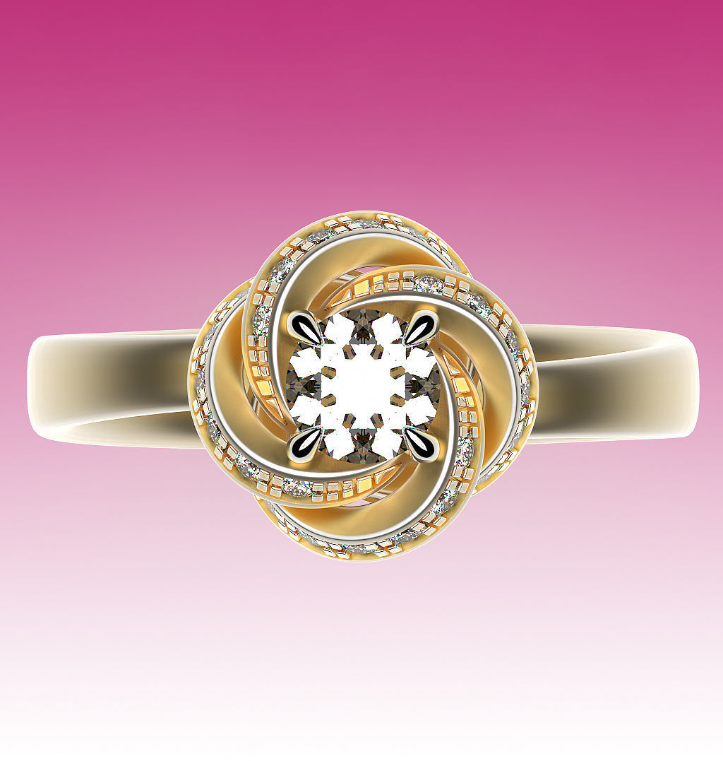 Ring Swirl 3D print model_6