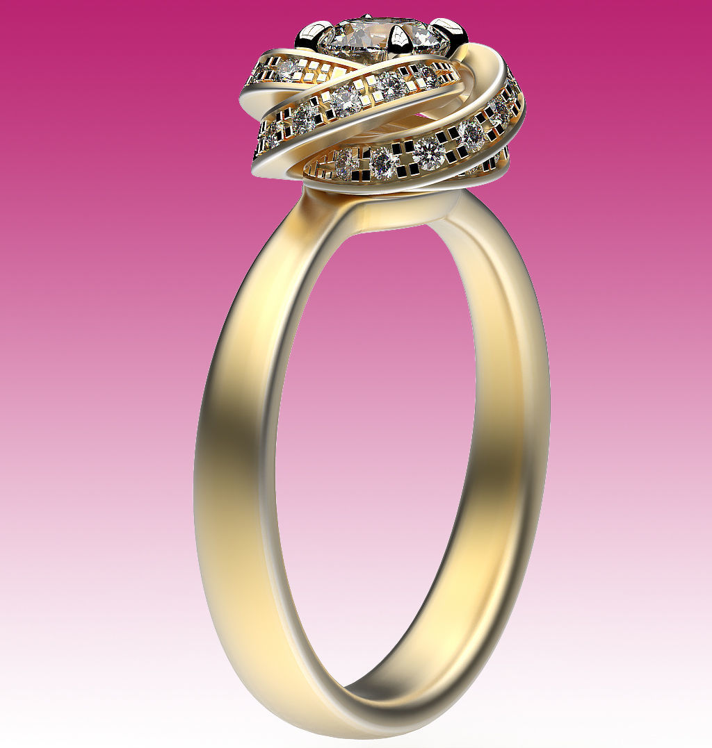 Ring Swirl 3D print model_2