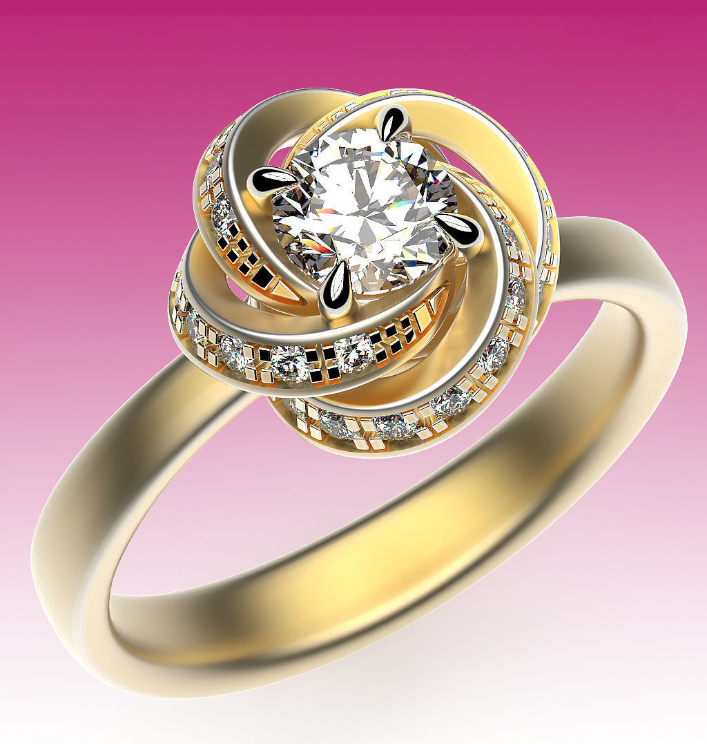 Ring Swirl 3D print model_3