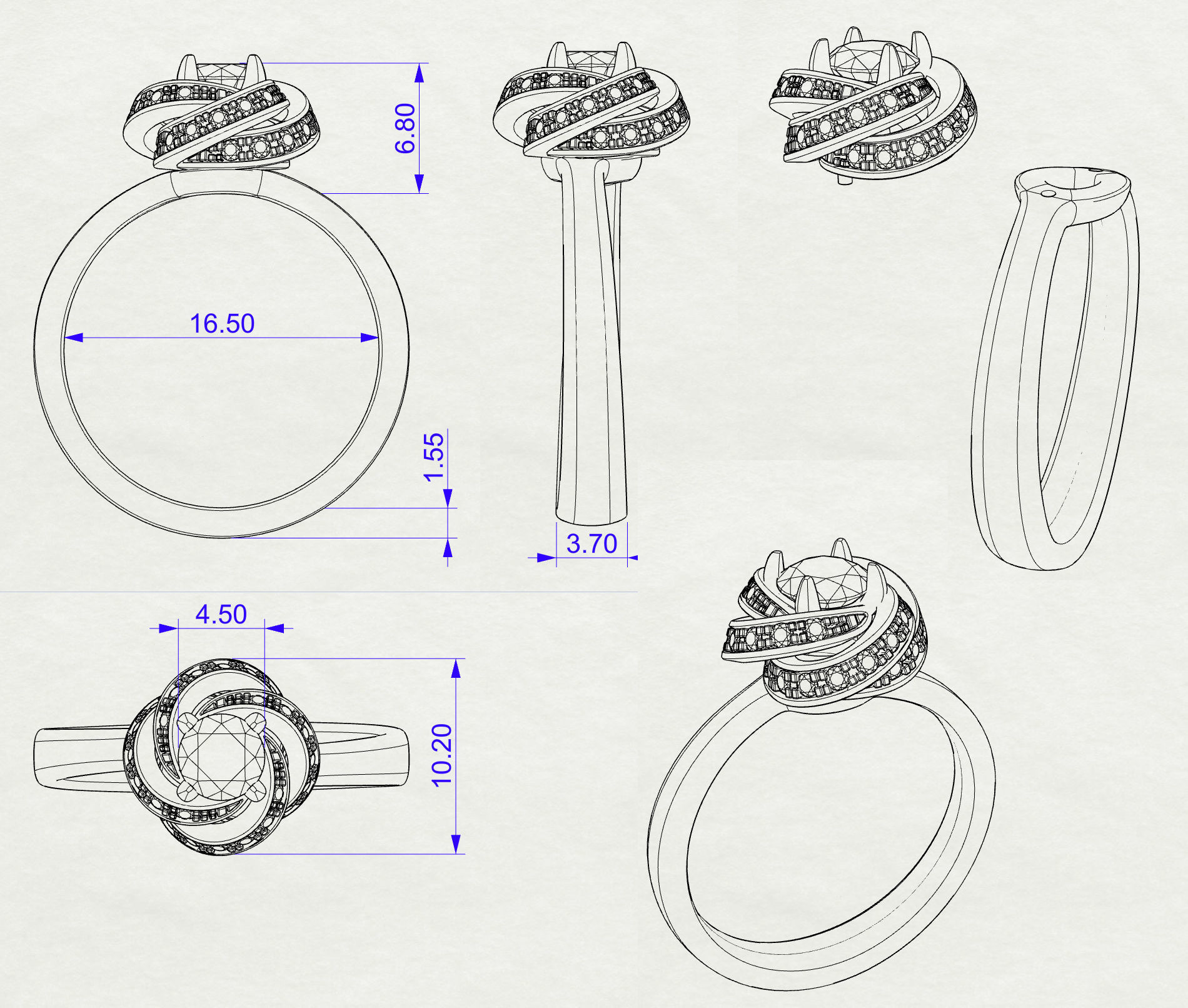 Ring Swirl 3D print model_8