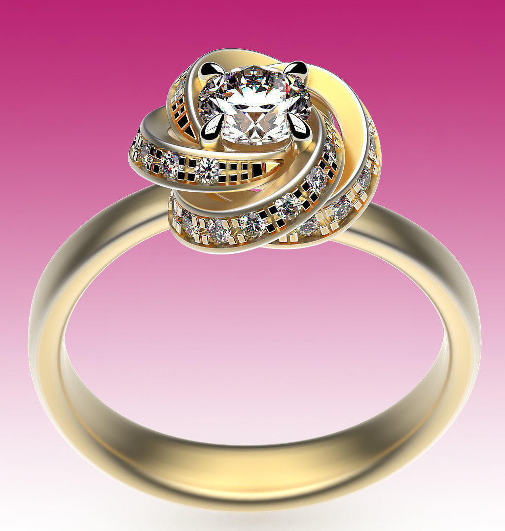 Ring Swirl 3D print model_4