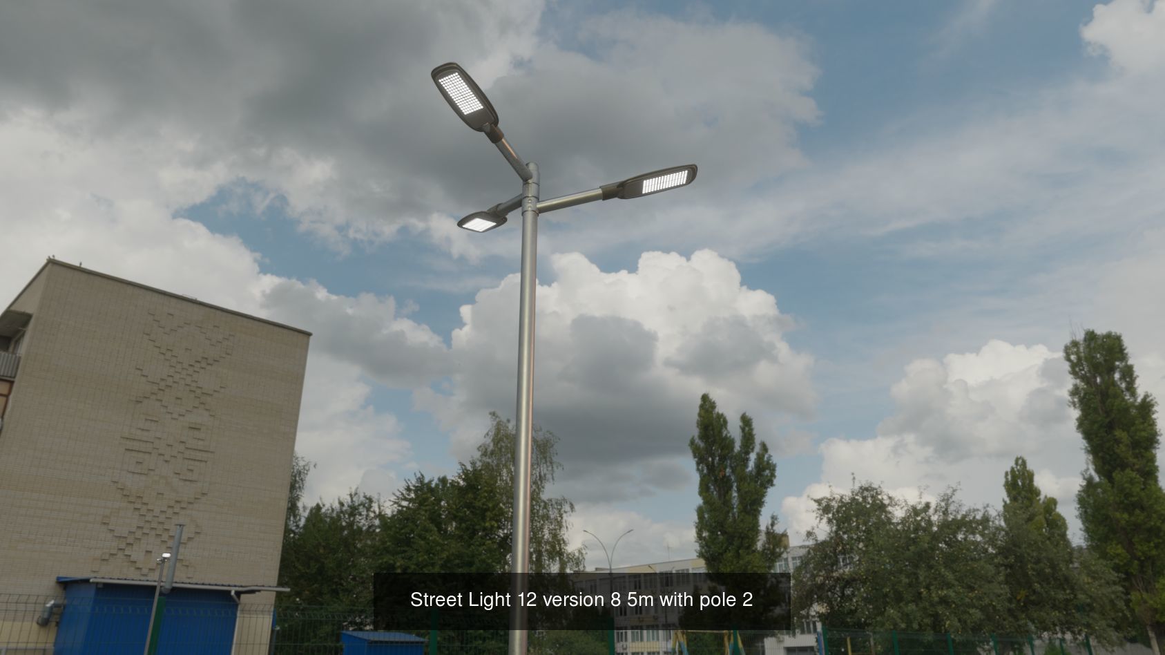 Street Light 12 with pole 2 3D Model Collection_2