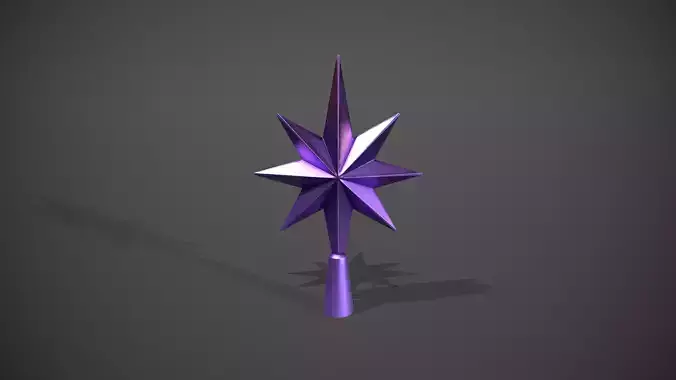 Purple Star Tree Topper