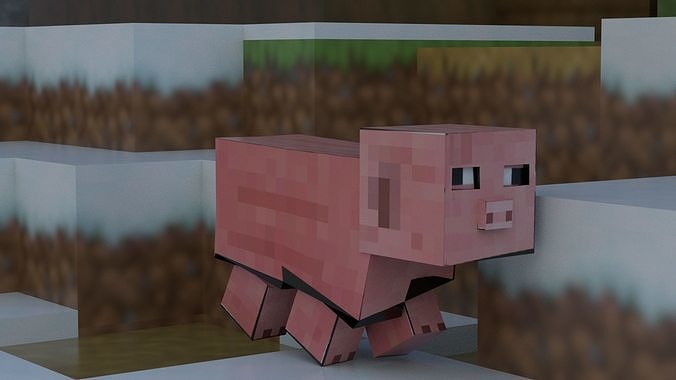 pig Minecraft 3d model  3D model