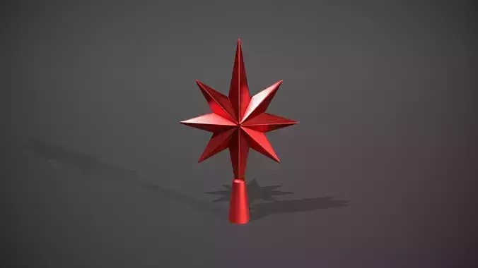 Red Star Tree Topper