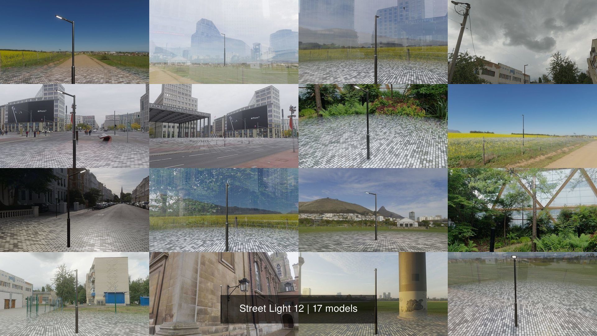 Street Light 12 3D Model Collection_2