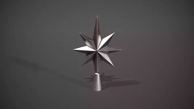 Silver Star Tree Topper