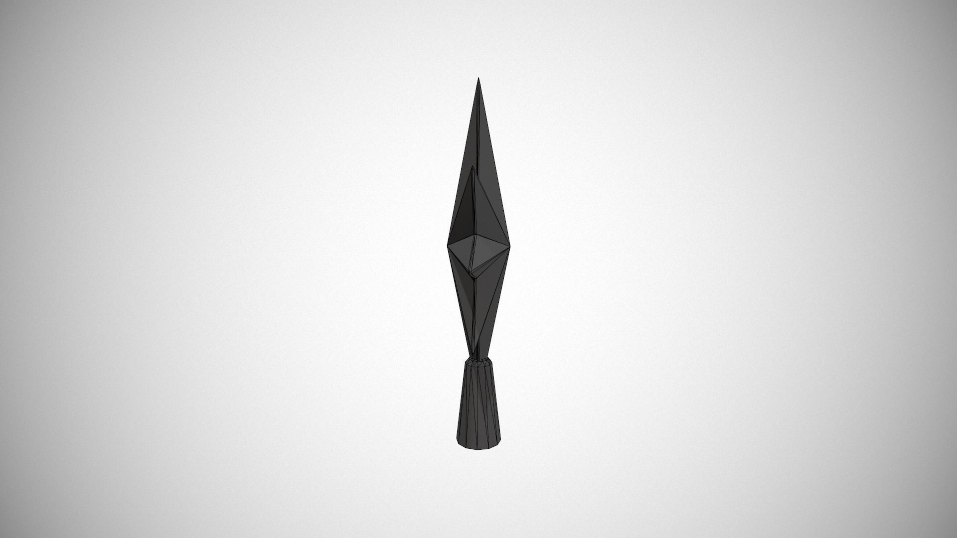 Silver Star Tree Topper Low-poly 3D model_20