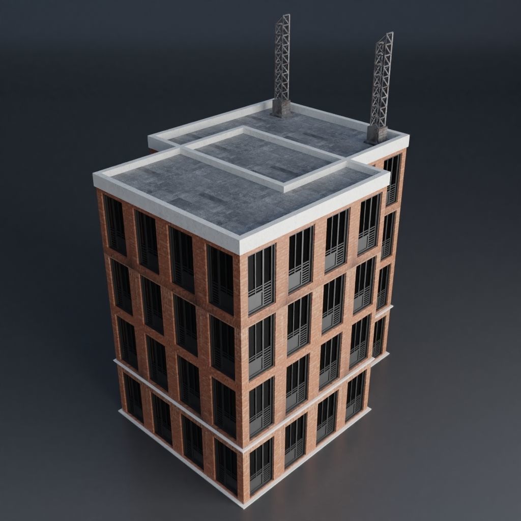 URBAN CITY SCENE Low-poly 3D model_31