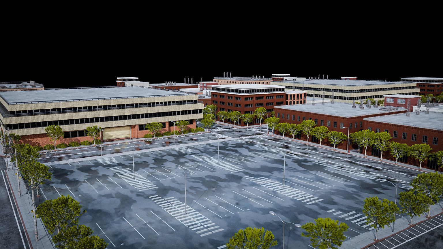 URBAN CITY SCENE Low-poly 3D model_5