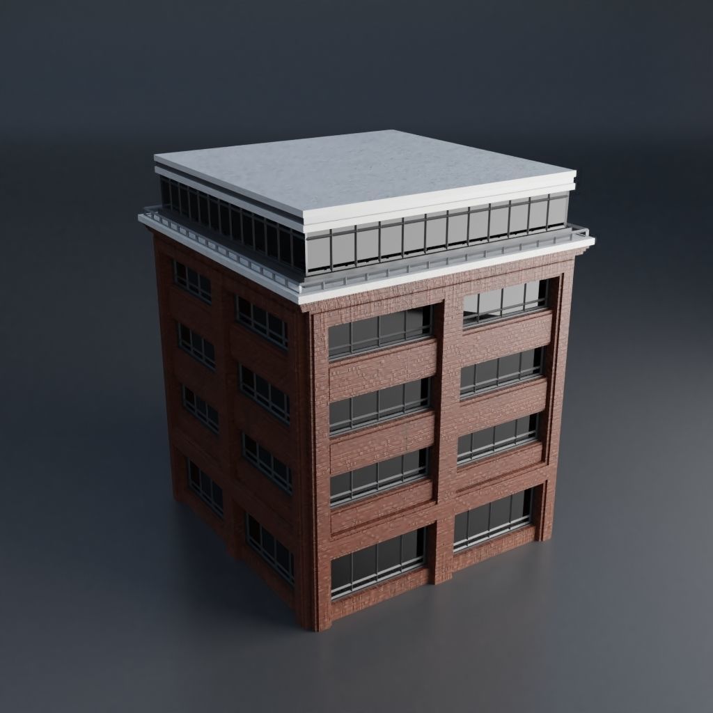 URBAN CITY SCENE Low-poly 3D model_37