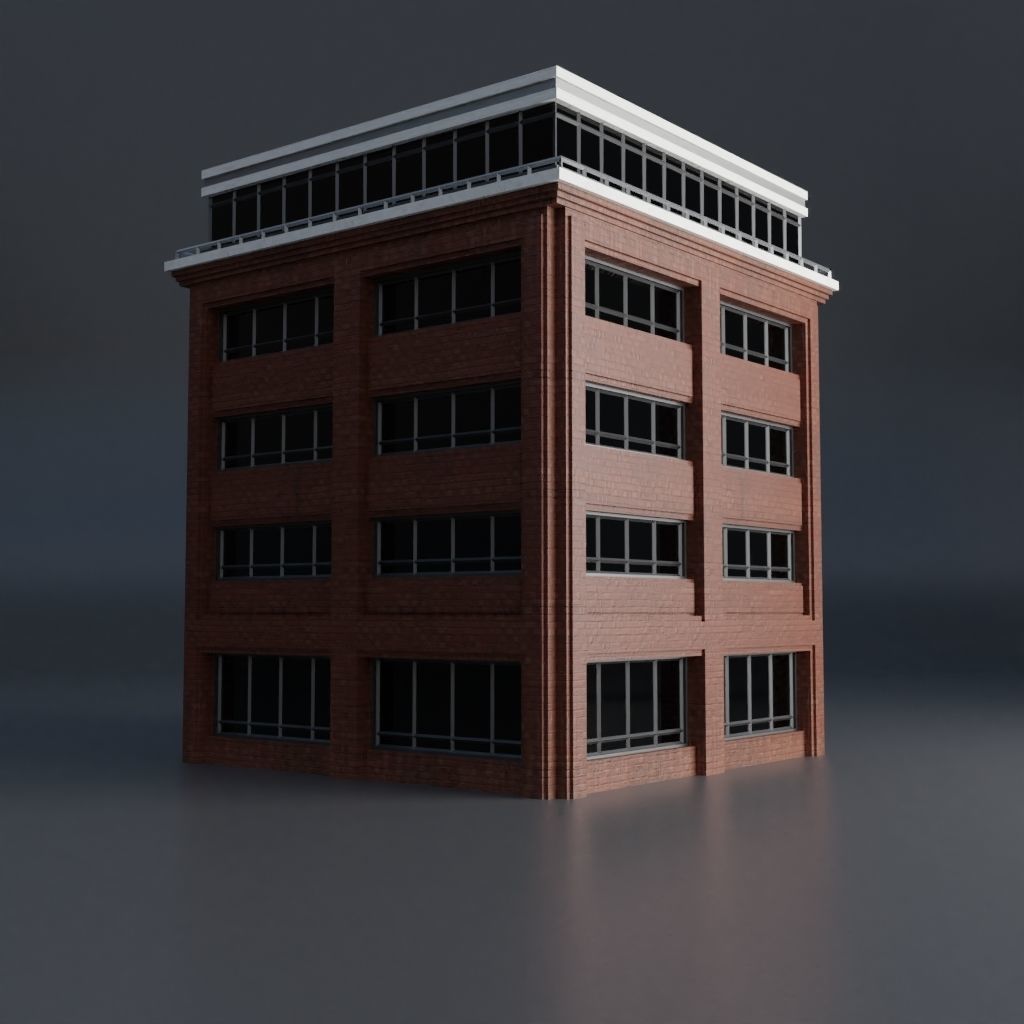 URBAN CITY SCENE Low-poly 3D model_36