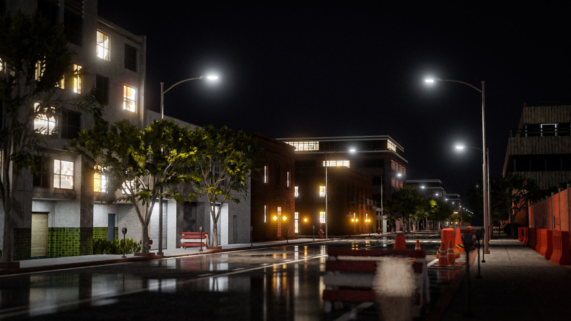 URBAN CITY SCENE Low-poly 3D model_21