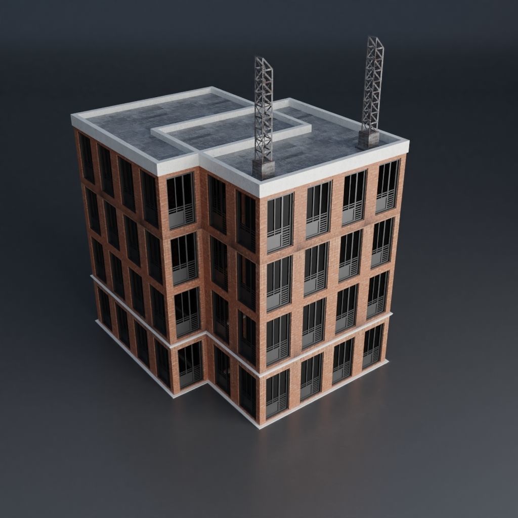 URBAN CITY SCENE Low-poly 3D model_32