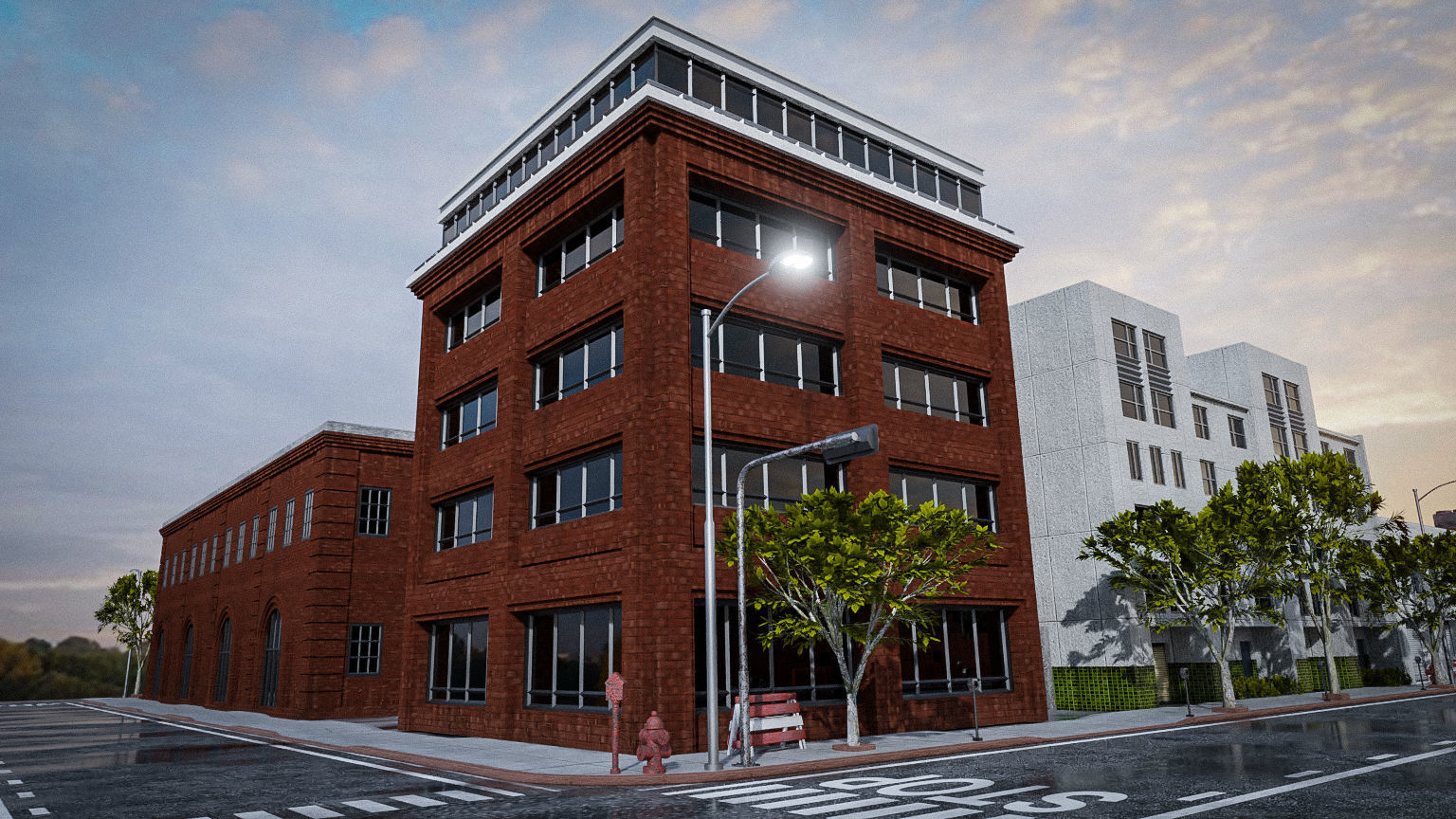 URBAN CITY SCENE Low-poly 3D model_13