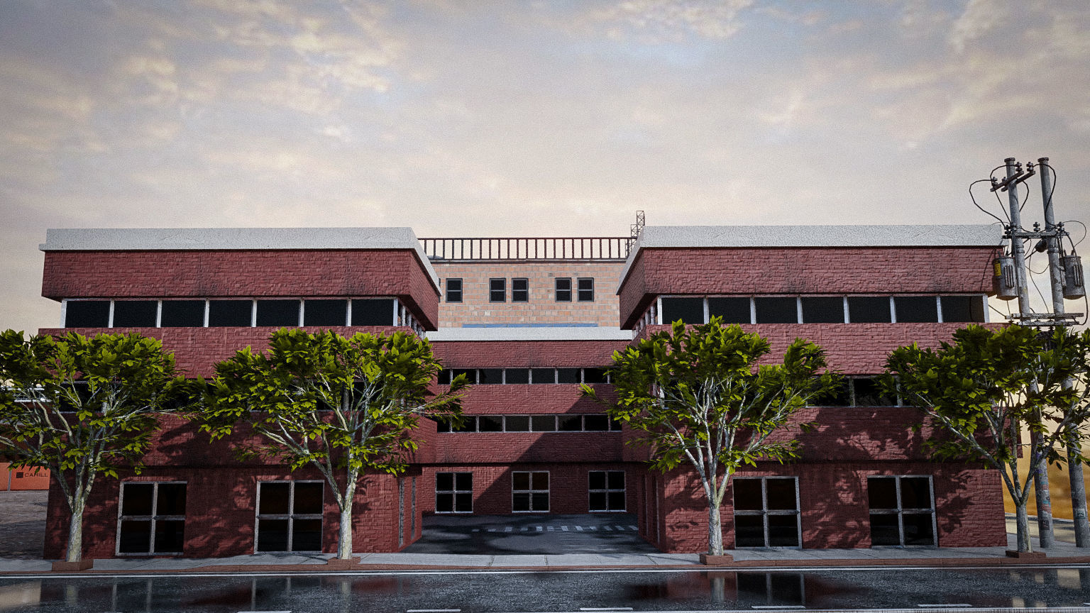 URBAN CITY SCENE Low-poly 3D model_11