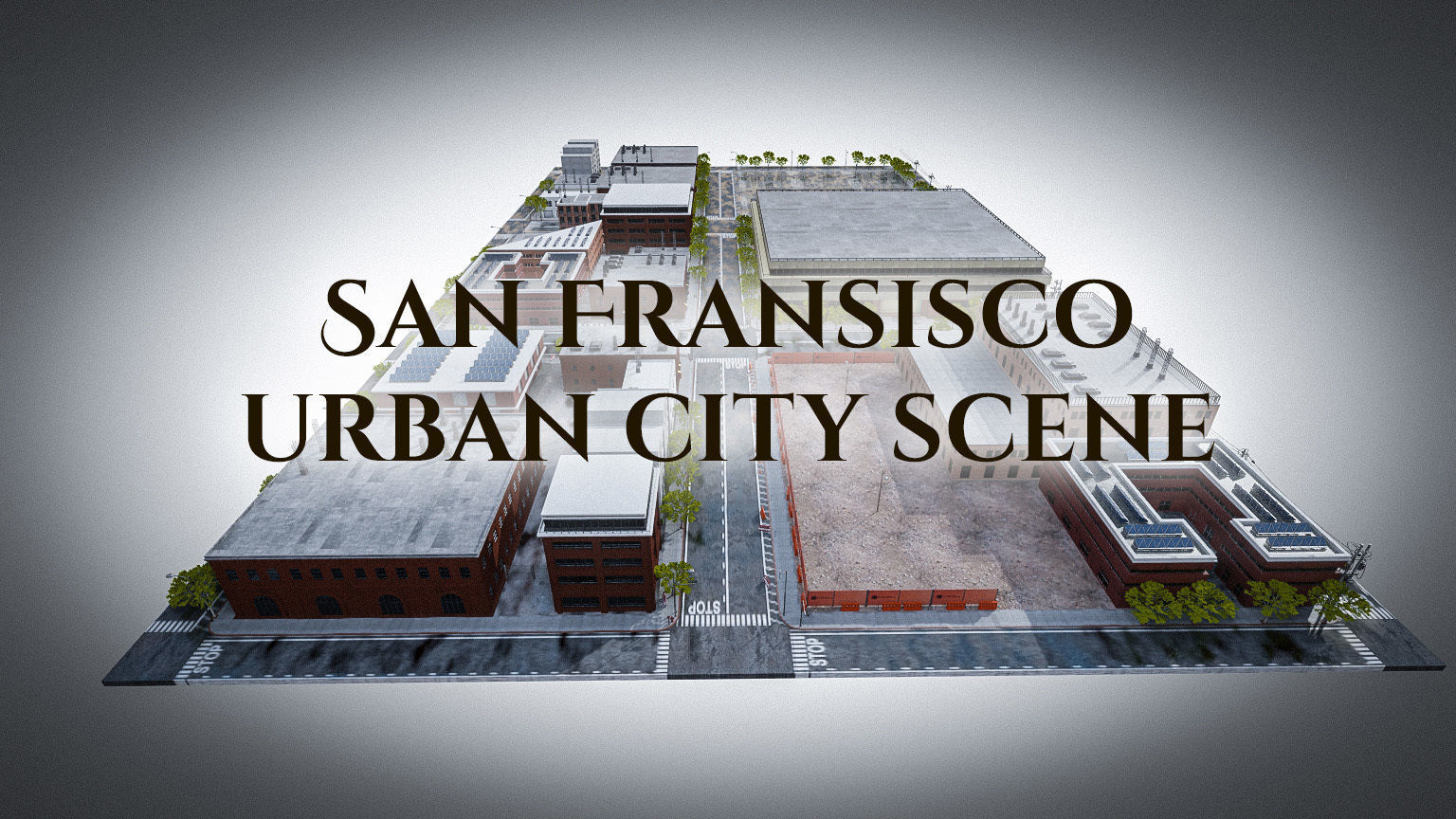 URBAN CITY SCENE Low-poly 3D model_25