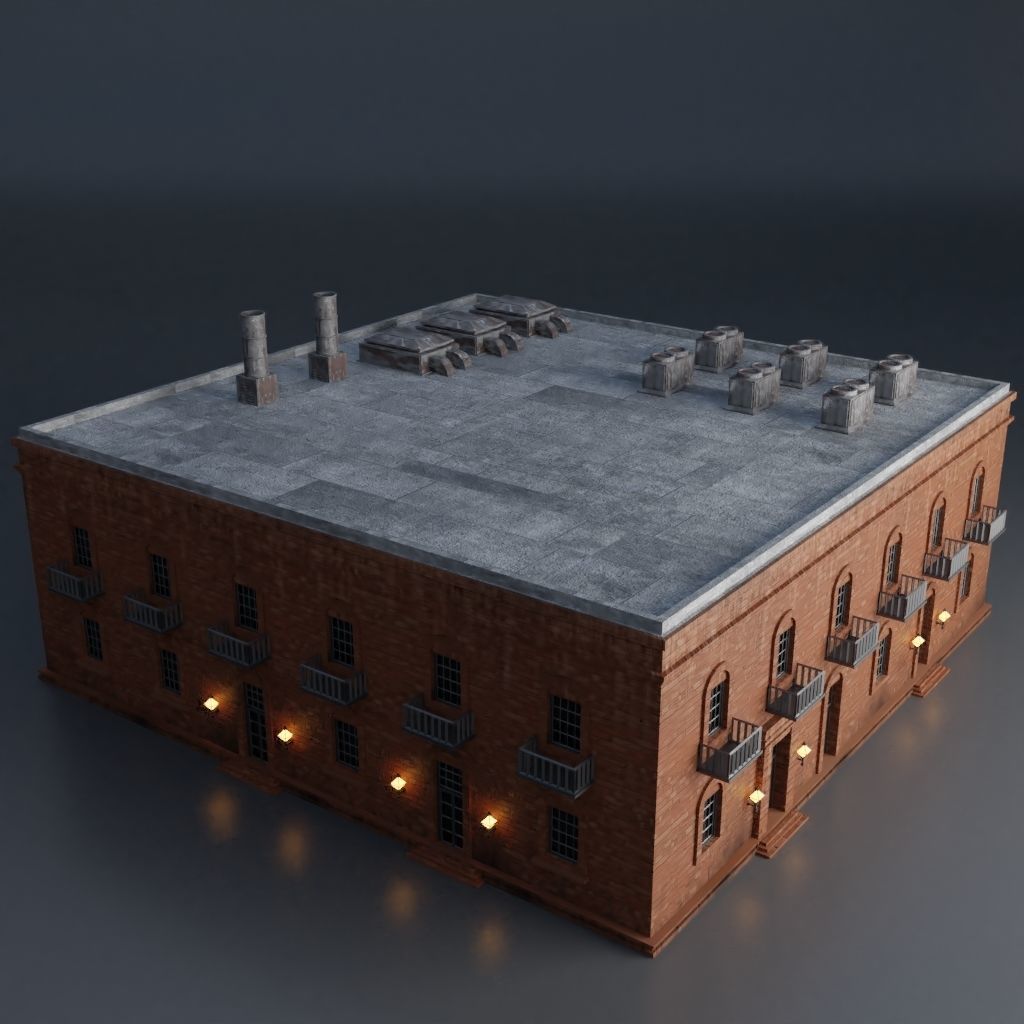 URBAN CITY SCENE Low-poly 3D model_46