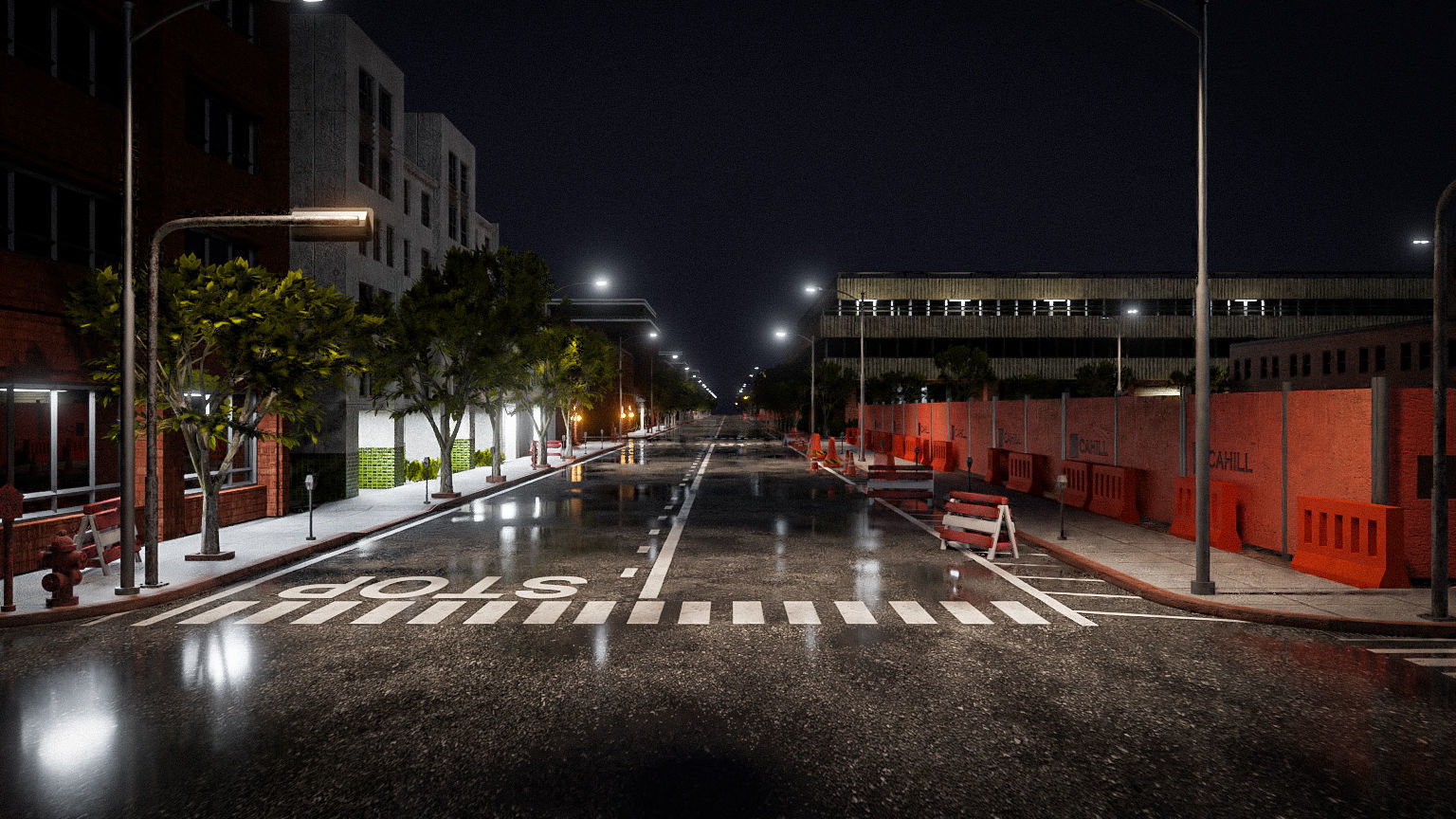 URBAN CITY SCENE Low-poly 3D model_2