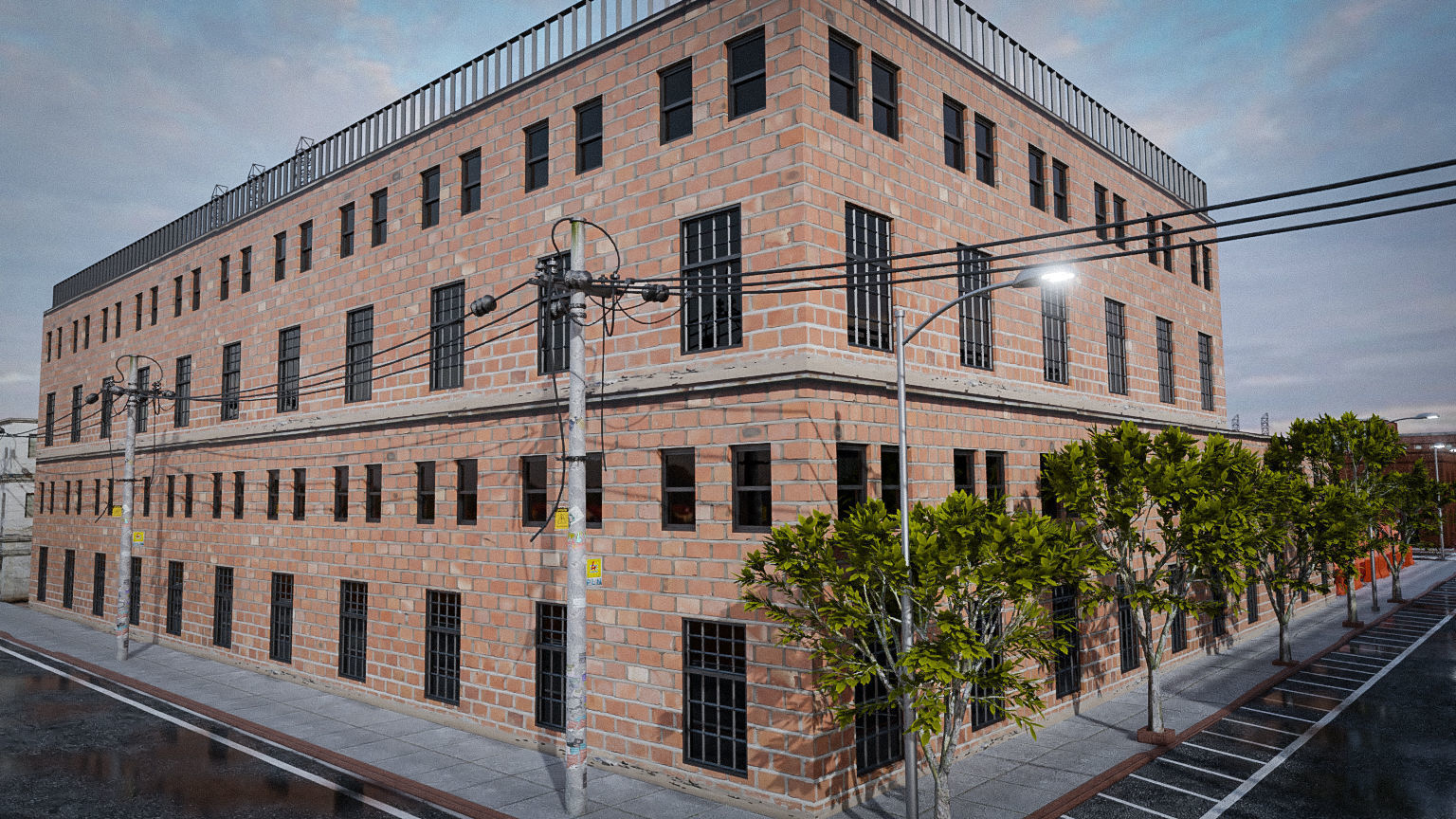 URBAN CITY SCENE Low-poly 3D model_9