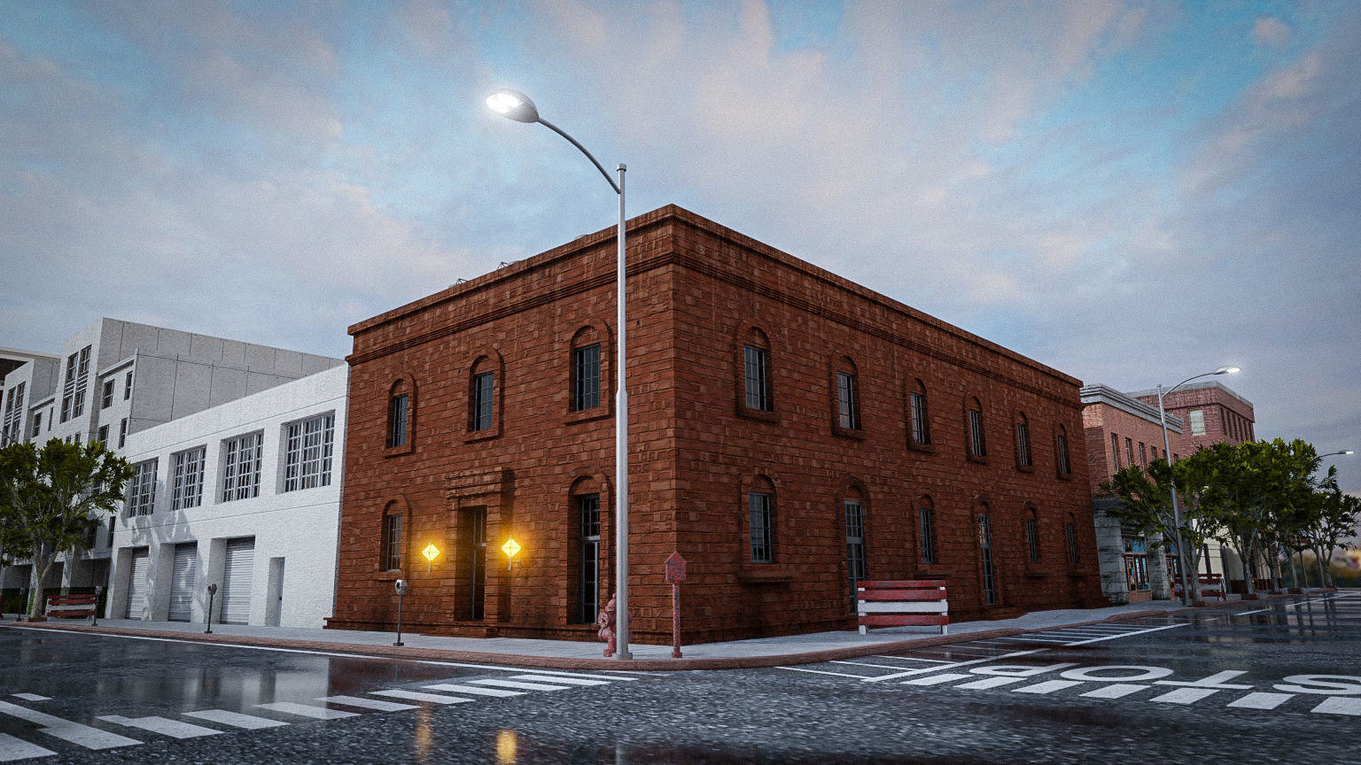 URBAN CITY SCENE Low-poly 3D model_19