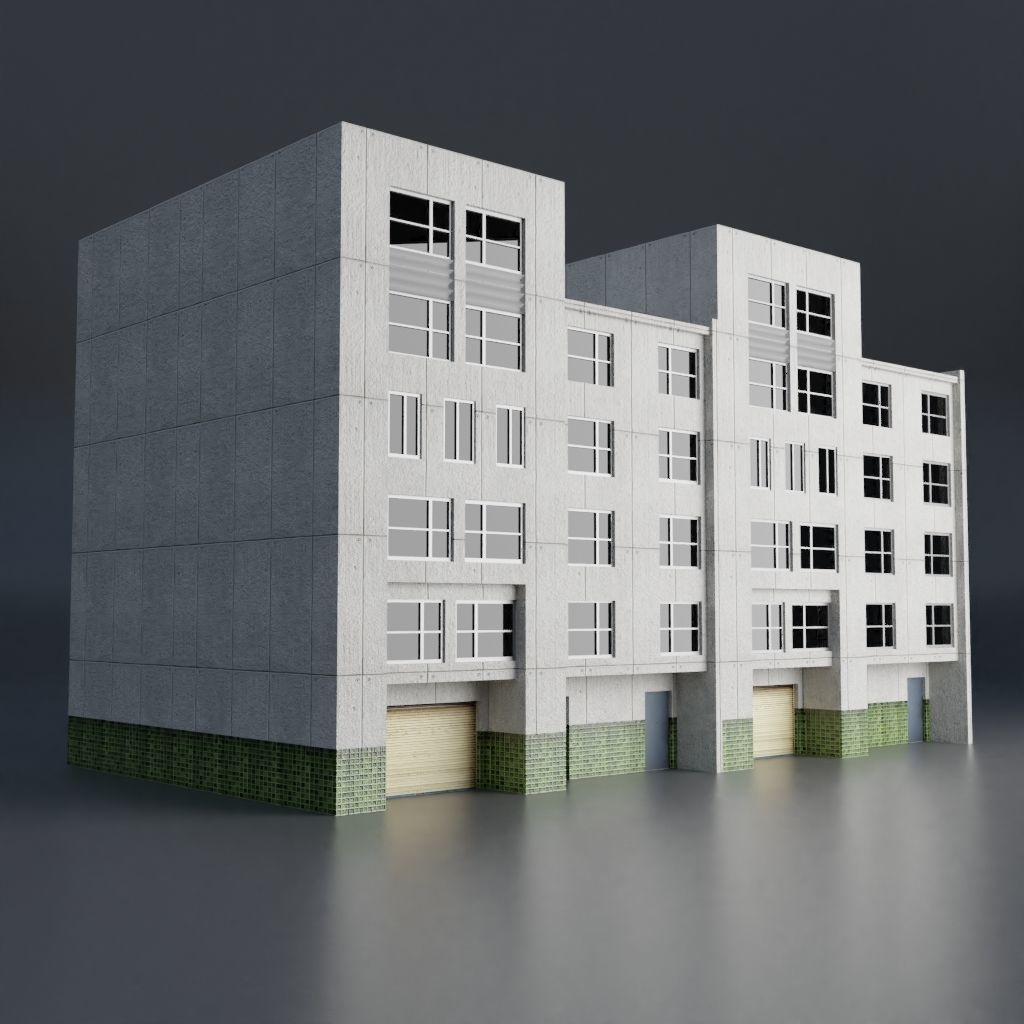 URBAN CITY SCENE Low-poly 3D model_50