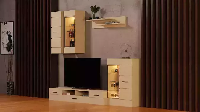 AlphaB2B Tv SNOW - Tv set Free low-poly 3D model