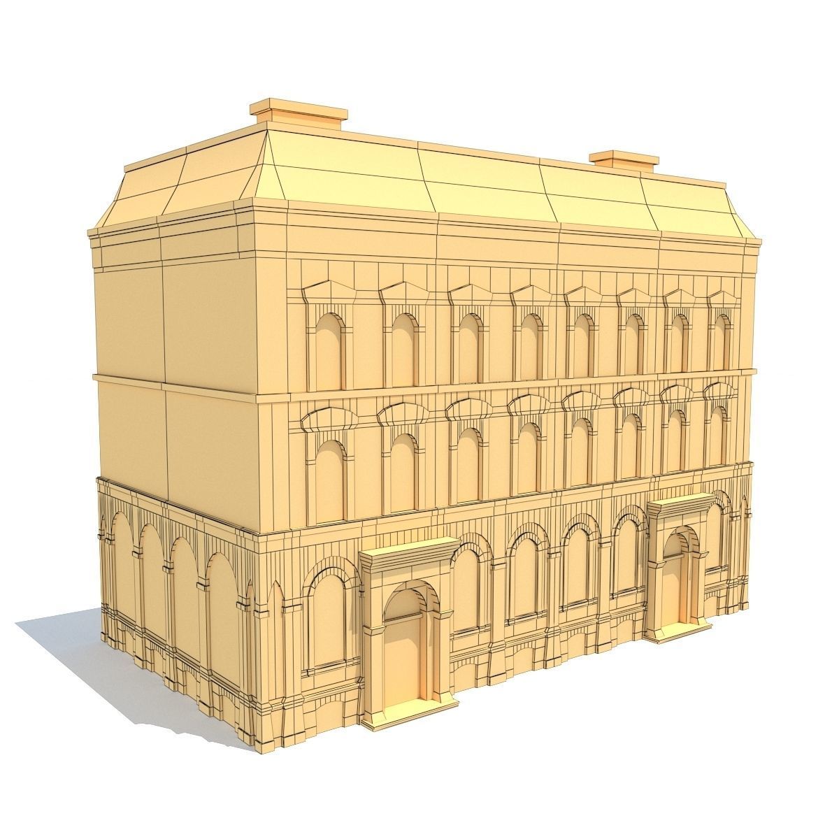 Apartment House 207 Low-poly 3D model_9