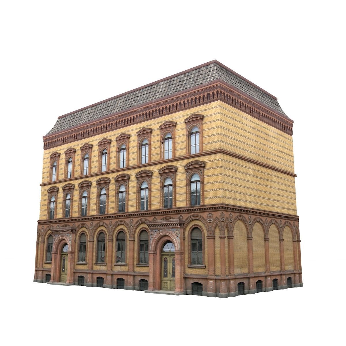 Apartment House 207 Low-poly 3D model_3