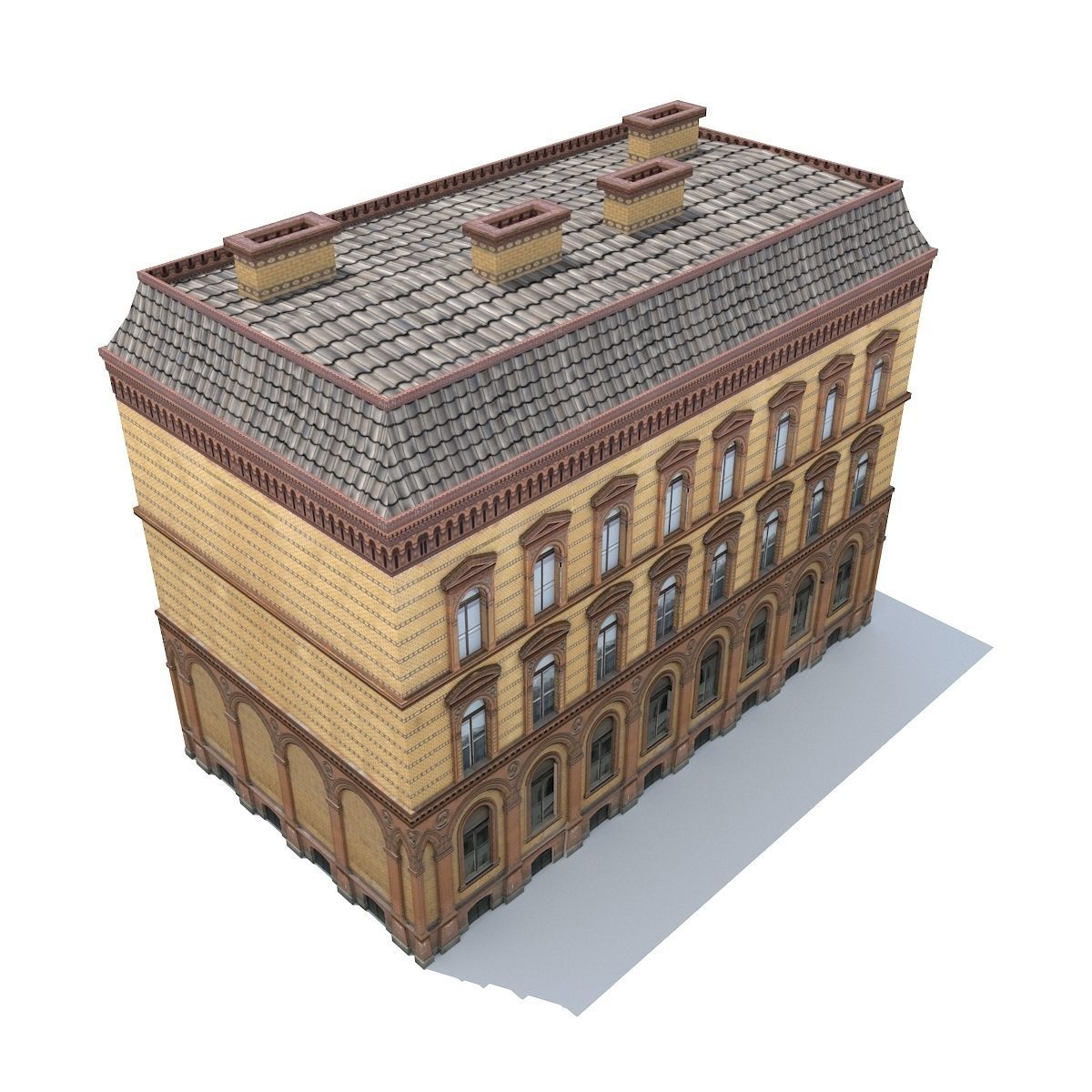 Apartment House 207 Low-poly 3D model_4