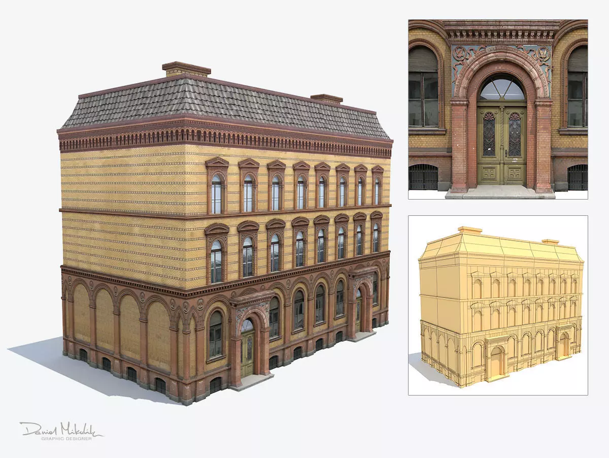 Apartment House 207 Low-poly 3D model_0