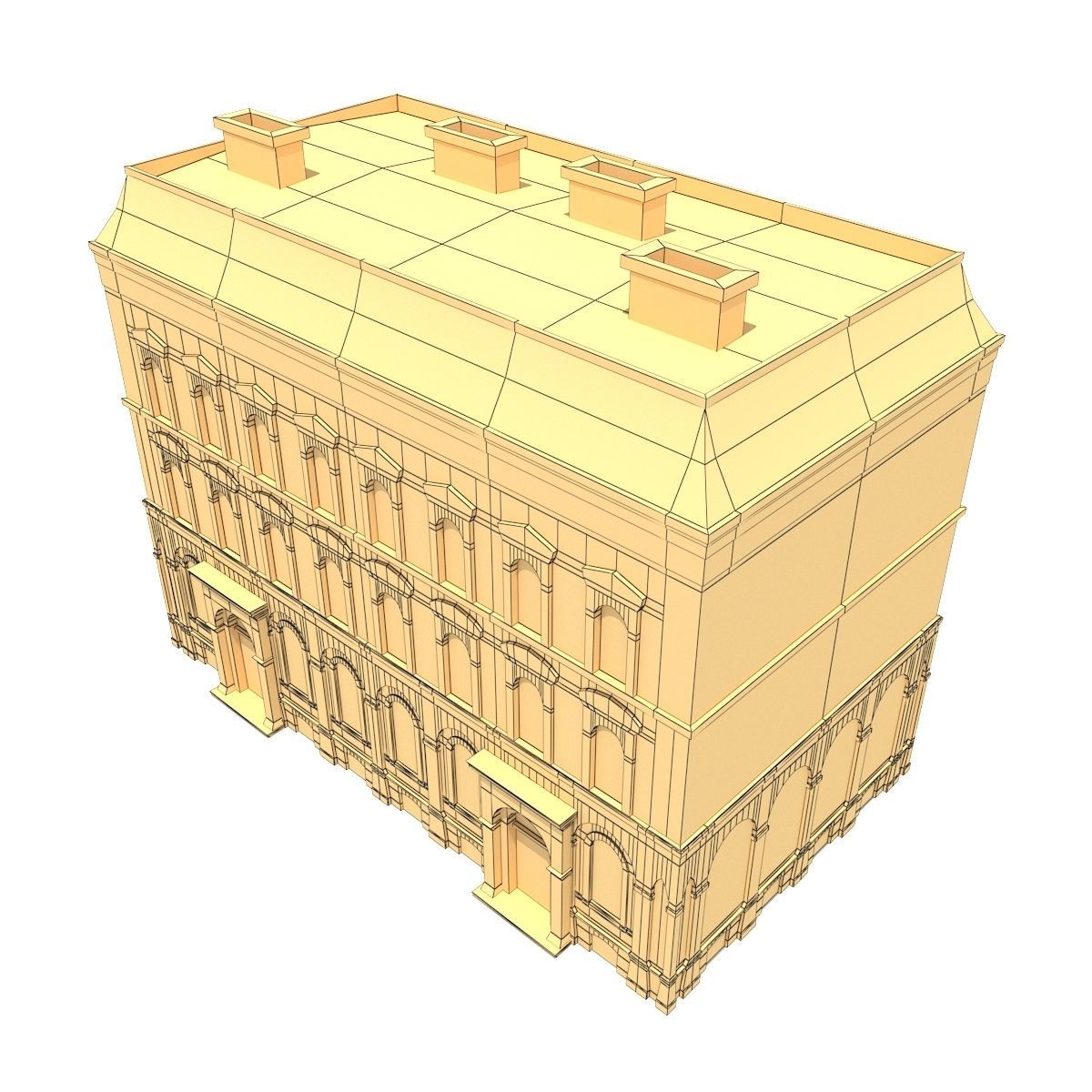 Apartment House 207 Low-poly 3D model_10