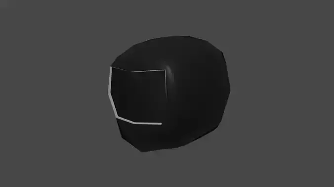 Low poly motorcycle helmet