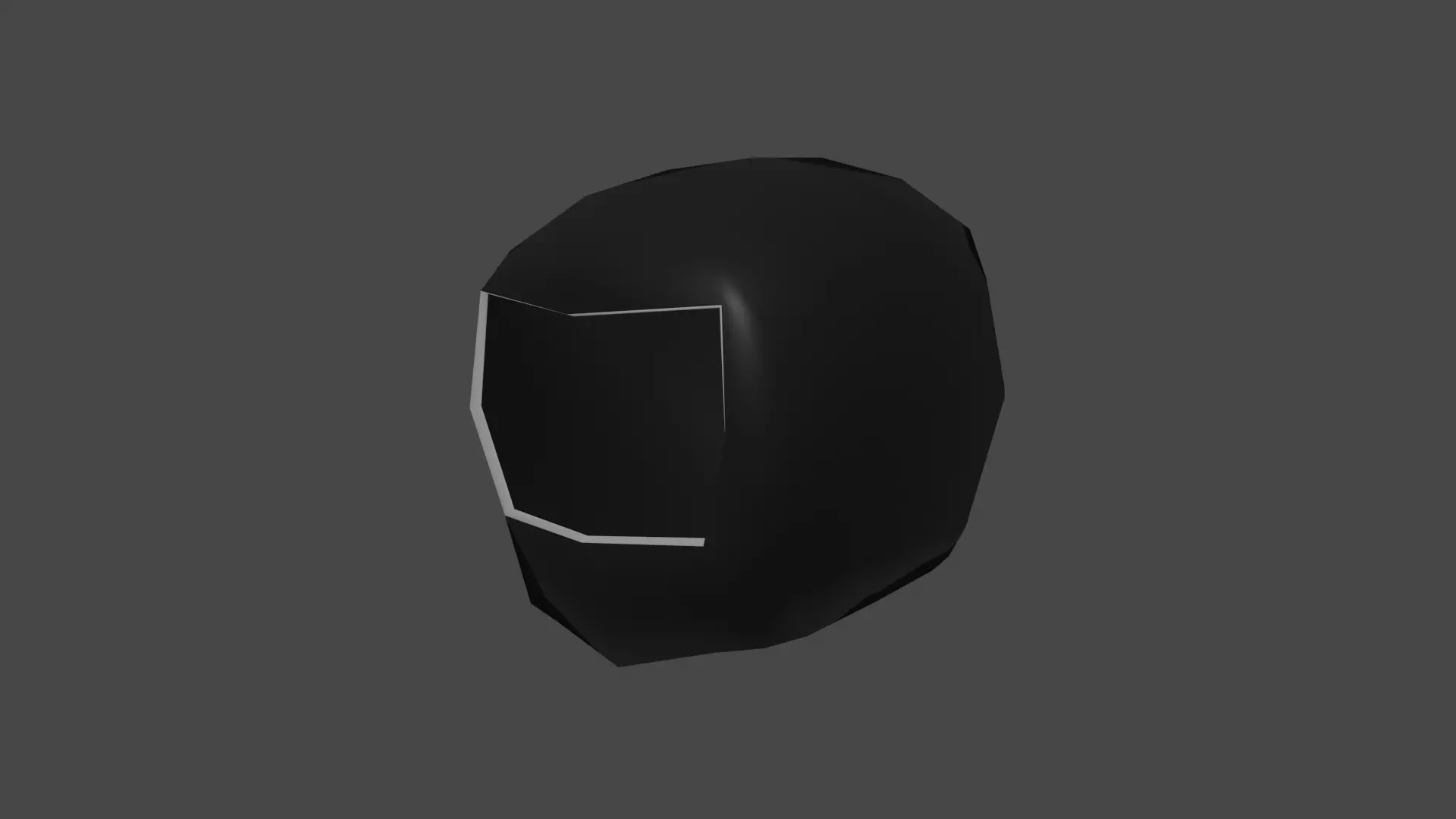 Low poly motorcycle helmet Low-poly 3D model_0