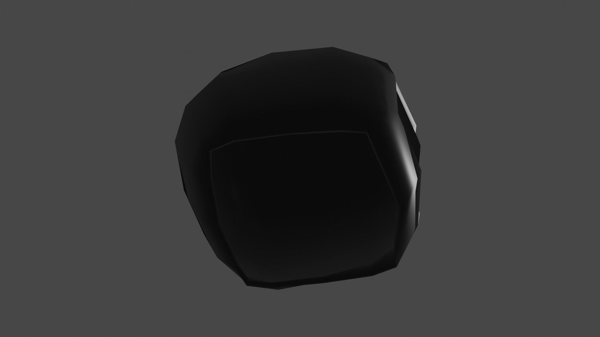 Low poly motorcycle helmet Low-poly 3D model_2