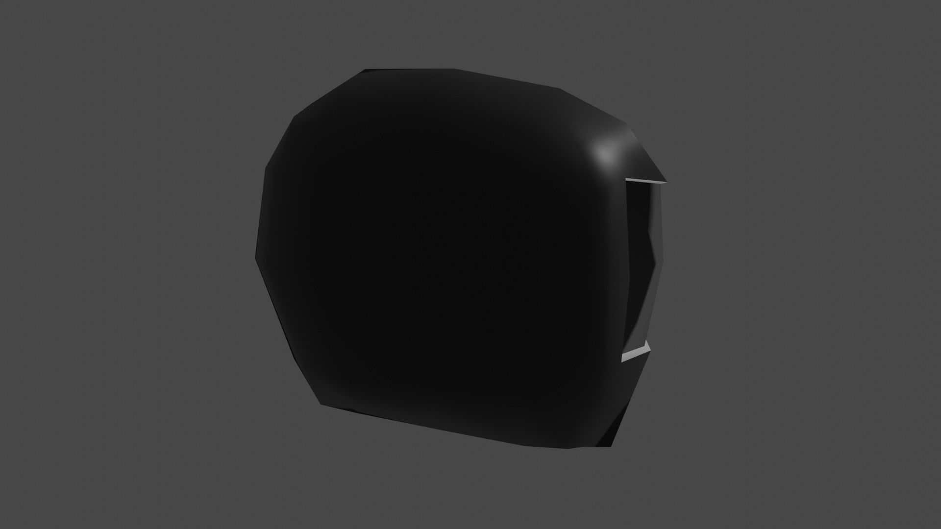 Low poly motorcycle helmet Low-poly 3D model_1
