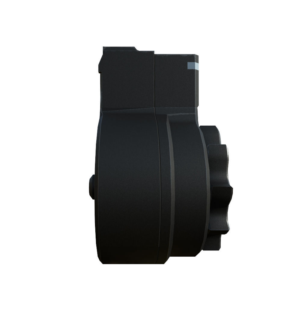 X FAL 50 Round Drum Magazine For 308 Rifles Low Poly PBR Low-poly 3D model_8