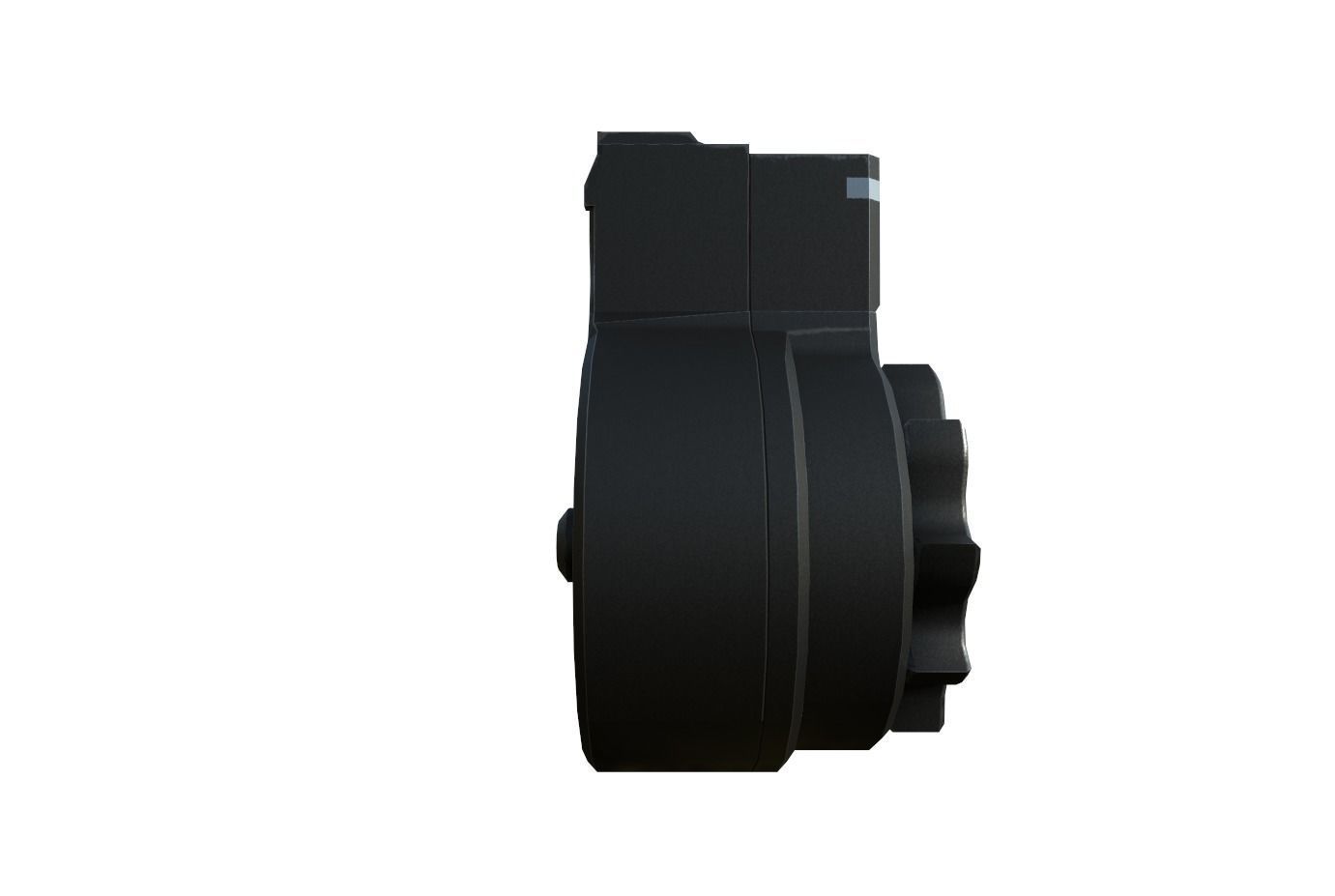 X FAL 50 Round Drum Magazine For 308 Rifles Low Poly PBR Low-poly 3D model_5