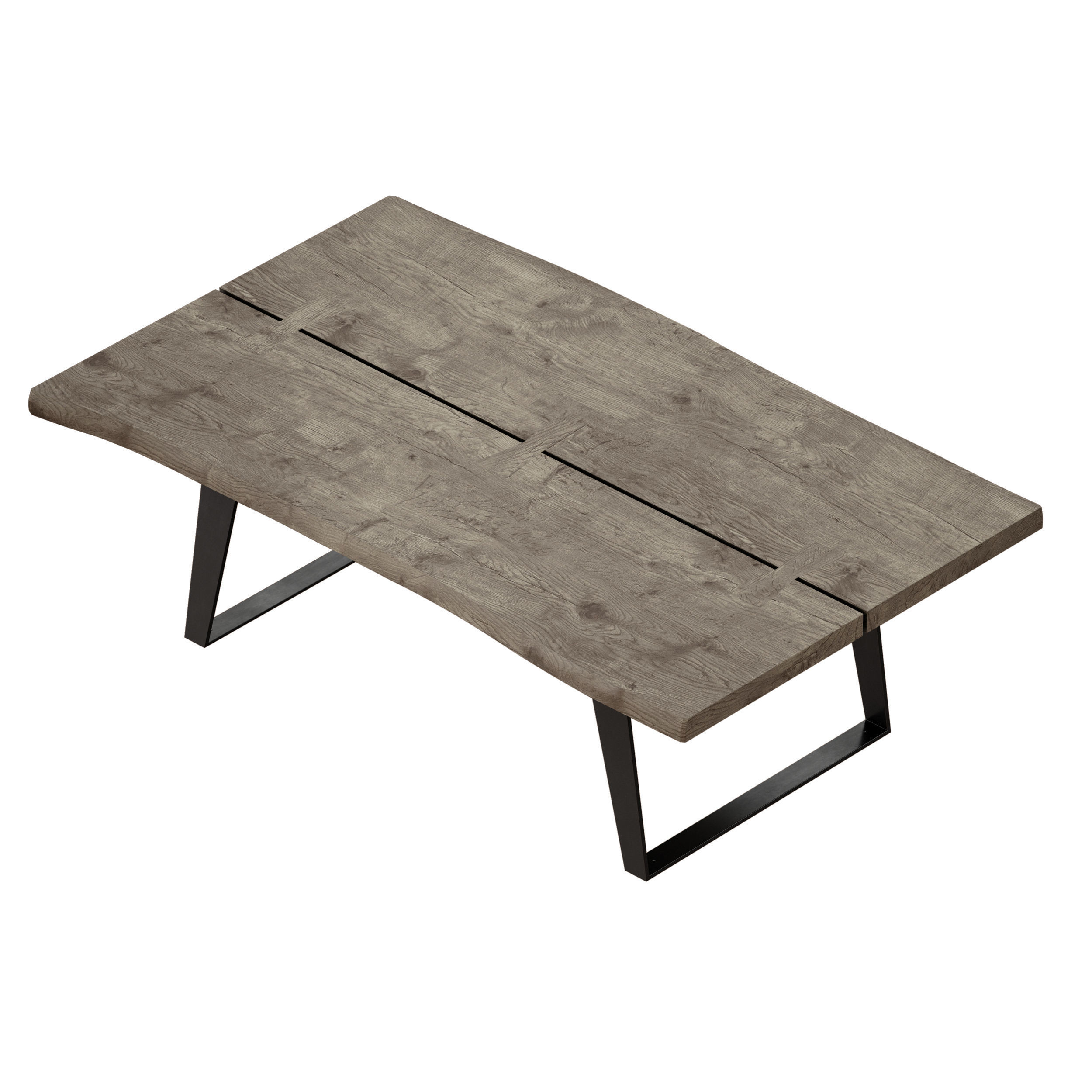 Yukon Grey Coffee Table Crate and Barrel 3D model_3